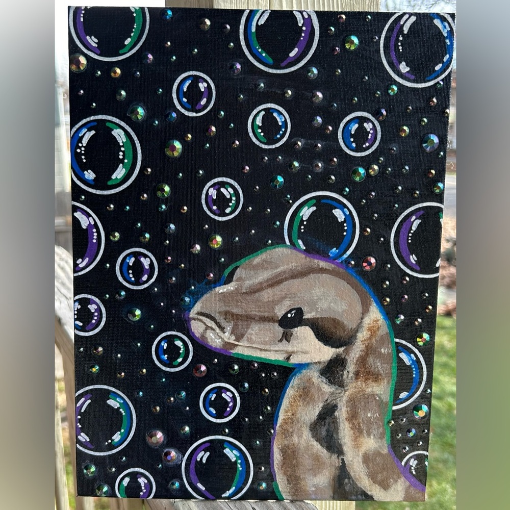 Colorful Snake Art Canvas